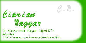 ciprian magyar business card